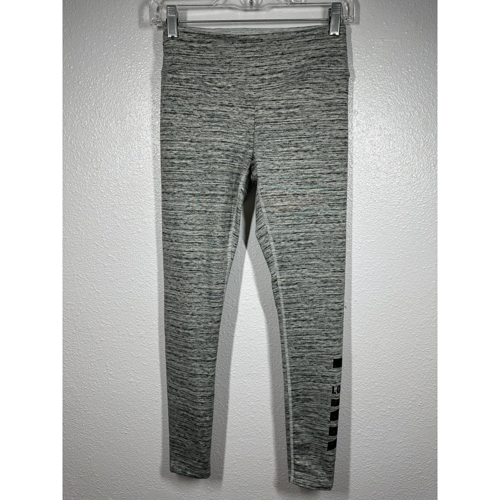 PINK Active Leggings Womens Small Gray High Rise Recycled Polyester Yoga Gym
